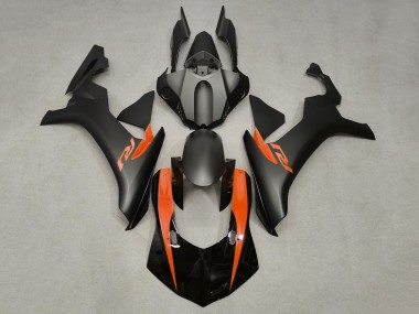 2015-2019 Yamaha YZF 1000 R1 Motorcycle Fairings - Matte Black Glossy Black Orange Canada for Sale