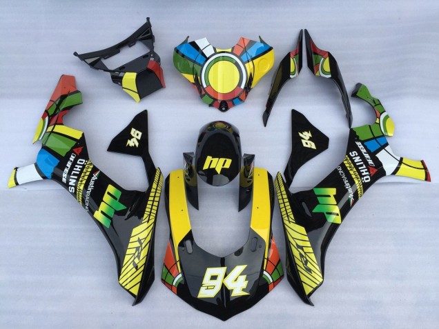 2015-2019 Yamaha YZF 1000 R1 Motorcycle Fairings - White Blue Green Yellow Red Color Wheel 94 Canada for Sale