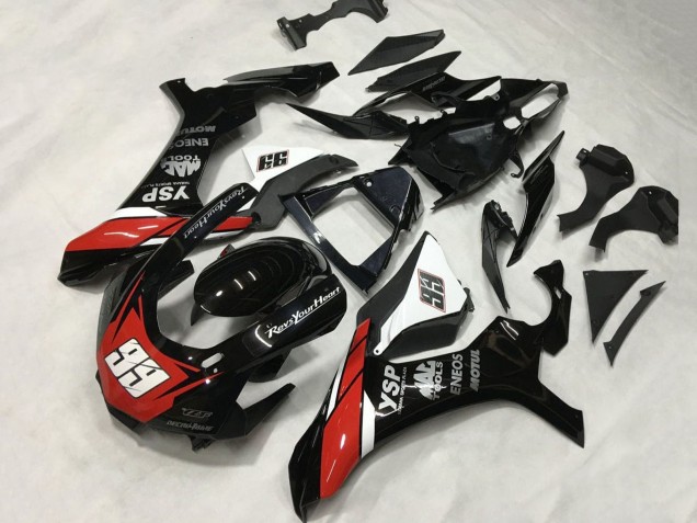 2015-2019 Yamaha YZF 1000 R1 Motorcycle Fairings - Glossy Black White Red ENEOS Motul YSP 99 Canada for Sale