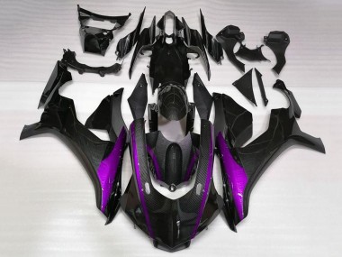 2020-2025 Yamaha YZF 1000 R1 Motorcycle Fairings - Faux Carbon Fiber Purple Stripe Canada for Sale