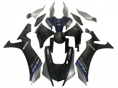 2020-2025 Yamaha YZF 1000 R1 Motorcycle Fairings - Faux Carbon Fiber Silver Blue Canada for Sale