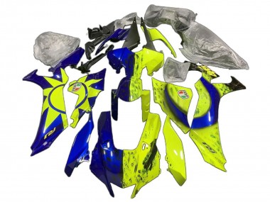 2020-2025 Yamaha YZF 1000 R1 Motorcycle Fairings - Blue Yellow Sun Moon Canada for Sale