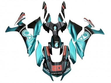 2020-2025 Yamaha YZF 1000 R1 Motorcycle Fairings - Turquoise Blue Matte Black Petronas Canada for Sale