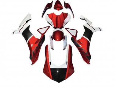 2020-2025 Yamaha YZF 1000 R1 Motorcycle Fairings - White Red Faux Carbon Fiber Canada for Sale