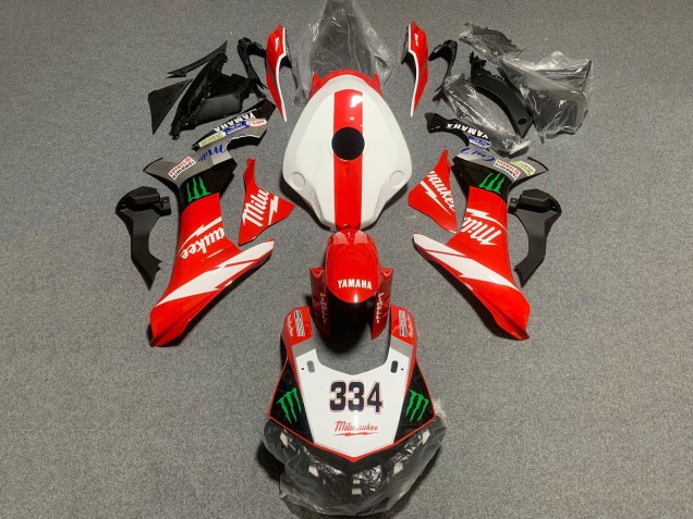2020-2025 Yamaha YZF 1000 R1 Motorcycle Fairing - White Red Black Green Monster Milwaukee Canada for Sale