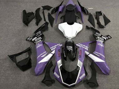 2020-2025 Yamaha YZF 1000 R1 Motorcycle Fairings - Purple White Glossy Black Sam Canada for Sale