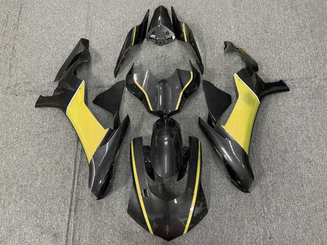 2020-2025 Yamaha YZF 1000 R1 Motorcycle Fairings - Faux Carbon Fiber Yellow Canada for Sale