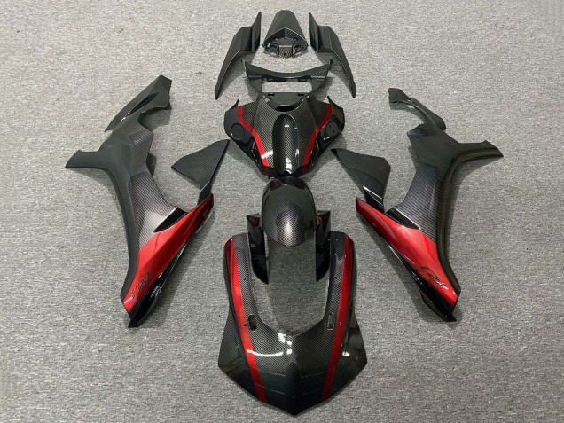 2020-2025 Yamaha YZF 1000 R1 Motorcycle Fairings - Faux Carbon Fiber Red Canada for Sale