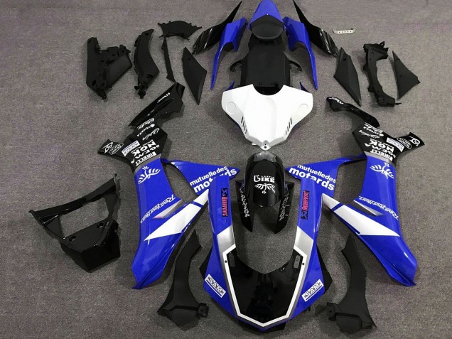 2020-2025 Yamaha YZF 1000 R1 Motorcycle Fairings - Blue White Glossy Black Sam Canada for Sale