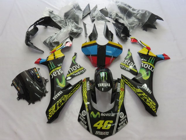 2020-2025 Yamaha YZF 1000 R1 Motorcycle Fairings - Yellow Blue Red Black Green MoviStar Monster Semakin Didepan Canada for Sale