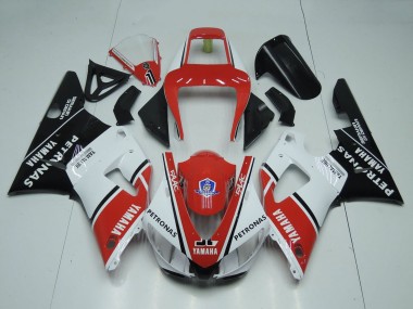 1998-1999 Yamaha YZF 1000 R1 Motorcycle Fairings - Red White Glossy Black Petronas Yamalube Canada for Sale