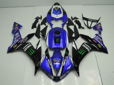 2004-2006 Yamaha YZF 1000 R1 Motorcycle Fairings - Blue White Black Green Monster Energy Canada for Sale