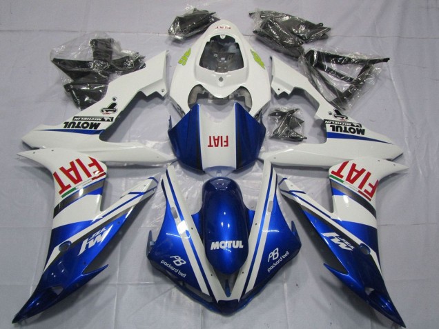 2004-2006 Yamaha YZF 1000 R1 Motorcycle Fairings - White Blue Red Fiat Motul Canada for Sale