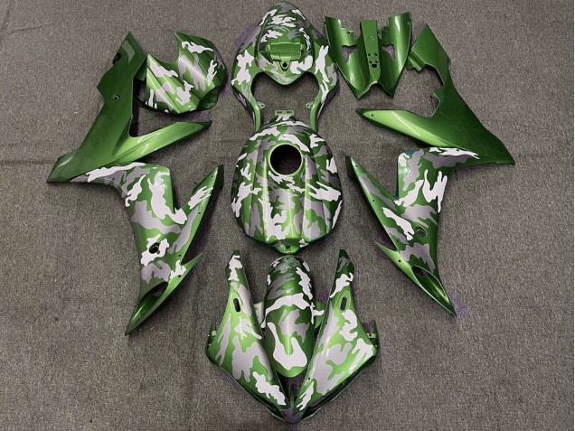 2004-2006 Yamaha YZF 1000 R1 Motorcycle Fairings - Green White Grey Camouflage Canada for Sale
