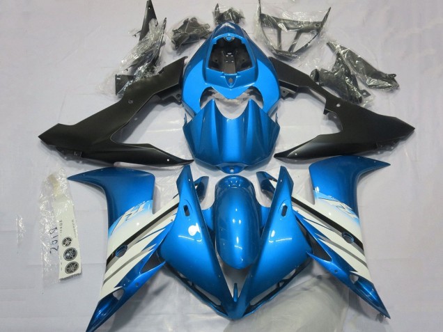 2004-2006 Yamaha YZF 1000 R1 Motorcycle Fairings - Light Blue White Matte Black Canada for Sale