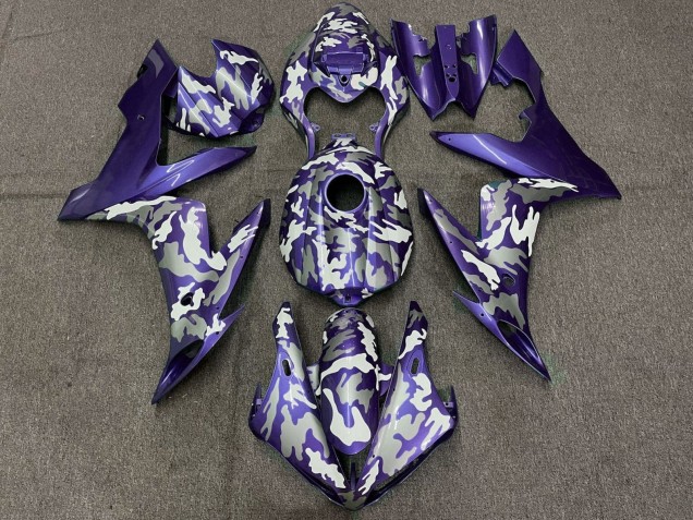 2004-2006 Yamaha YZF 1000 R1 Motorcycle Fairings - Purple White Grey Camouflage Canada for Sale