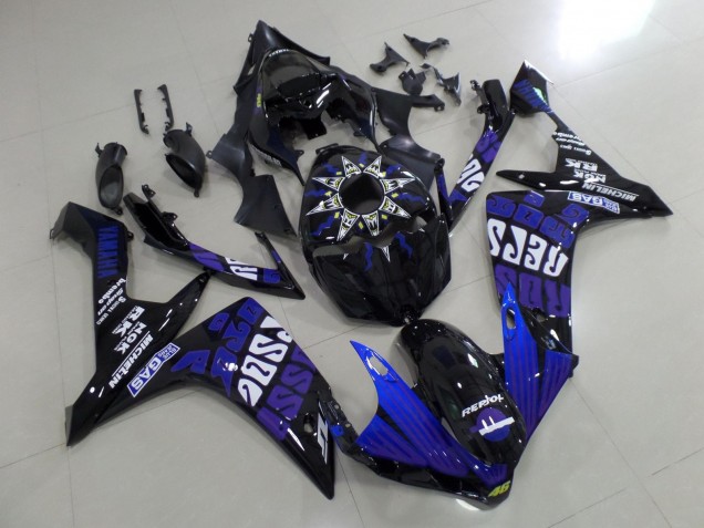 2007-2008 Yamaha YZF 1000 R1 Motorcycle Fairings - Black Blue Purple White Rossi Canada for Sale