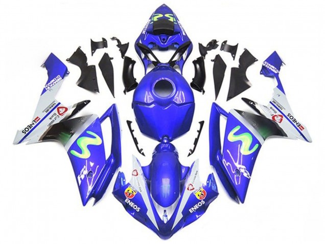 2007-2008 Yamaha YZF 1000 R1 Motorcycle Fairings - Blue White Green ENEOS Canada for Sale