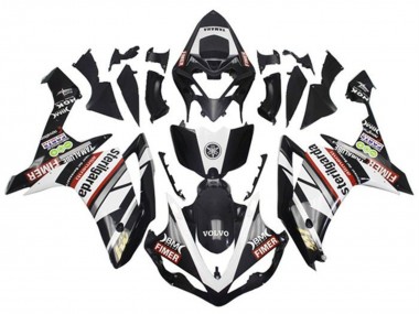 2007-2008 Yamaha YZF 1000 R1 Motorcycle Fairings - White Red Black Volvo Fimer Yamalube Sterilgarda Canada for Sale