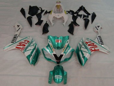 2007-2008 Yamaha YZF 1000 R1 Motorcycle Fairings - White Green Red Fiat Canada for Sale