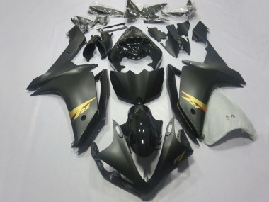 2007-2008 Yamaha YZF 1000 R1 Motorcycle Fairings - Glossy Black Matte Black Gold Decal Canada for Sale