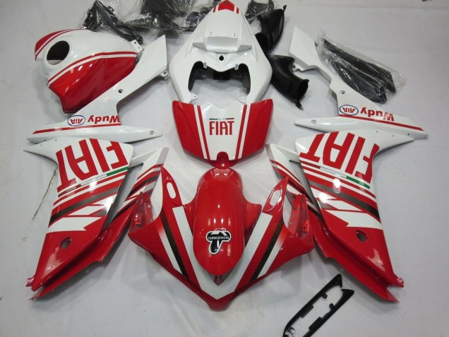 2007-2008 Yamaha YZF 1000 R1 Motorcycle Fairings - White Red Fiat Canada for Sale