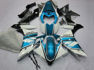 2007-2008 Yamaha YZF 1000 R1 Motorcycle Fairings - White Light Blue Black Layerd Canada for Sale