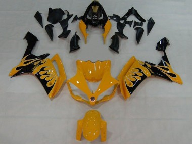 2007-2008 Yamaha YZF 1000 R1 Motorcycle Fairings - Yellow Black Flame Canada for Sale