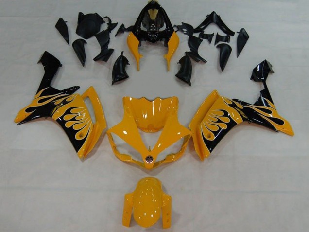 2007-2008 Yamaha YZF 1000 R1 Motorcycle Fairings - Yellow Black Flame Canada for Sale