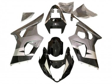 2004-2005 Suzuki GSXR 600 / GSXR 750 Motorcycle Fairings - Silver Glossy Black Canada for Sale