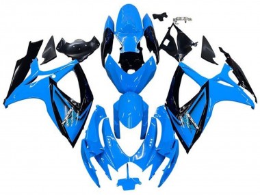 2006-2007 Suzuki GSXR 600 / GSXR 750 Motorcycle Fairings - Light Blue Black Canada for Sale