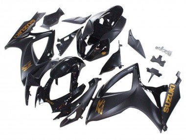 2006-2007 Suzuki GSXR 600 / GSXR 750 Motorcycle Fairings - Matte Black Glossy Black Gold Canada for Sale