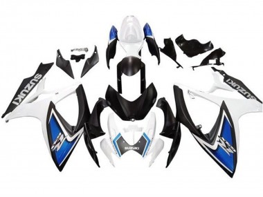 2006-2007 Suzuki GSXR 600 / GSXR 750 Motorcycle Fairings - White Blue Matte Black Canada for Sale