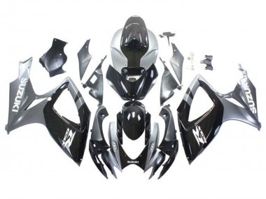 2006-2007 Suzuki GSXR 600 / GSXR 750 Motorcycle Fairings - Silver Glossy Black White Canada for Sale