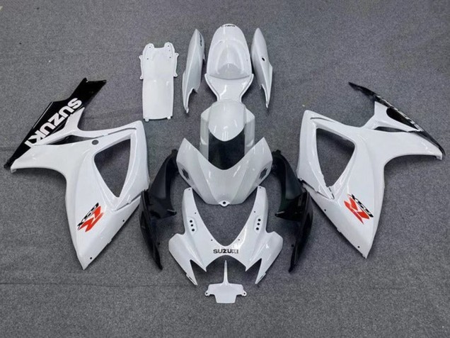 2006-2007 Suzuki GSXR 600 / GSXR 750 Motorcycle Fairings - White Black Red Canada for Sale