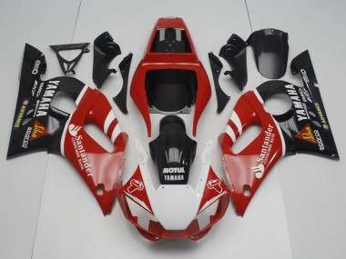 1998-2002 Yamaha YZF R6 Motorcycle Fairings - Red White Black Motul Santander Canada for Sale