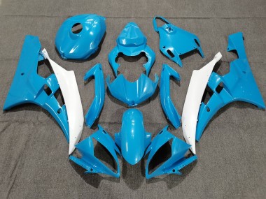 2006-2007 Yamaha YZF R6 Motorcycle Fairings - Light Blue White Canada for Sale