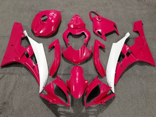 2006-2007 Yamaha YZF R6 Motorcycle Fairings - Red White Canada for Sale