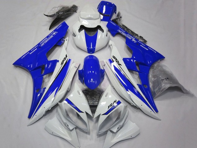 2006-2007 Yamaha YZF R6 Motorcycle Fairings - White Blue Motul Michelin Canada for Sale