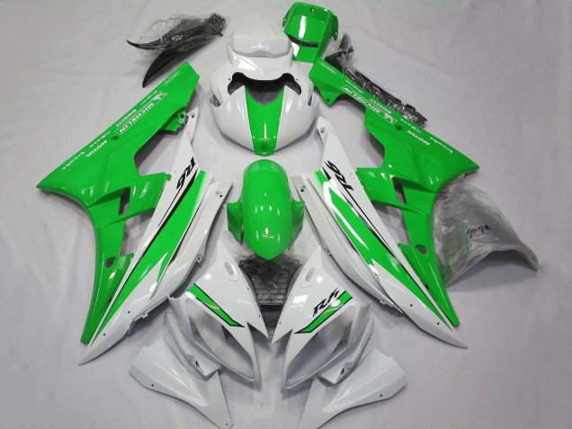2006-2007 Yamaha YZF R6 Motorcycle Fairings - White Green Canada for Sale