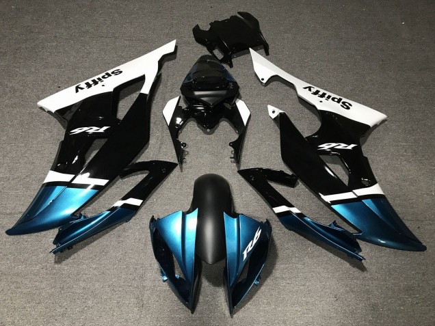 2008-2016 Yamaha YZF R6 Motorcycle Fairings - White Blue Black Spiffy Canada for Sale