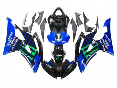 2008-2016 Yamaha YZF R6 Motorcycle Fairings - Blue Black Green Monster ENEOS Yamalube Canada for Sale
