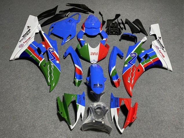 2008-2016 Yamaha YZF R6 Motorcycle Fairings - White Blue Green Red Fiat Dunlop Motul Michelin Canada for Sale