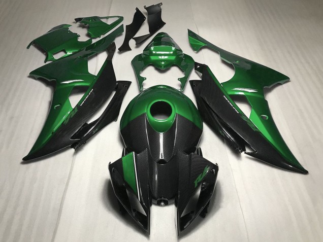 2008-2016 Yamaha YZF R6 Motorcycle Fairing - Green Carbon Fiber Style Canada for Sale