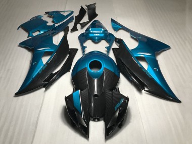 2008-2016 Yamaha YZF R6 Motorcycle Fairings - Blue Carbon Fiber Style Canada for Sale