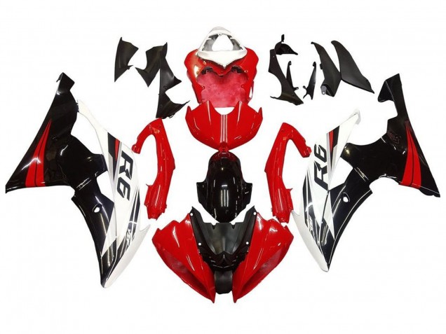 2008-2016 Yamaha YZF R6 Motorcycle Fairing Kits - White Red Glossy Black Canada for Sale