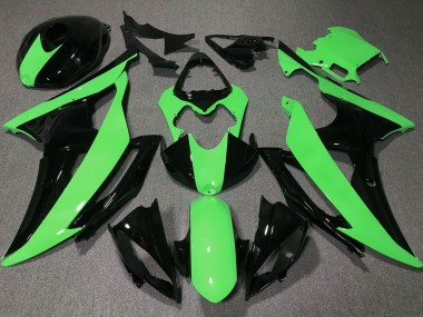 2008-2016 Yamaha YZF R6 Motorcycle Fairings - Green Glossy Black Canada for Sale