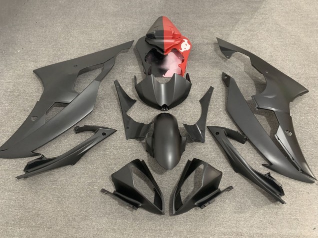 2008-2016 Yamaha YZF R6 Motorcycle Fairings - Red Matte Black Canada for Sale
