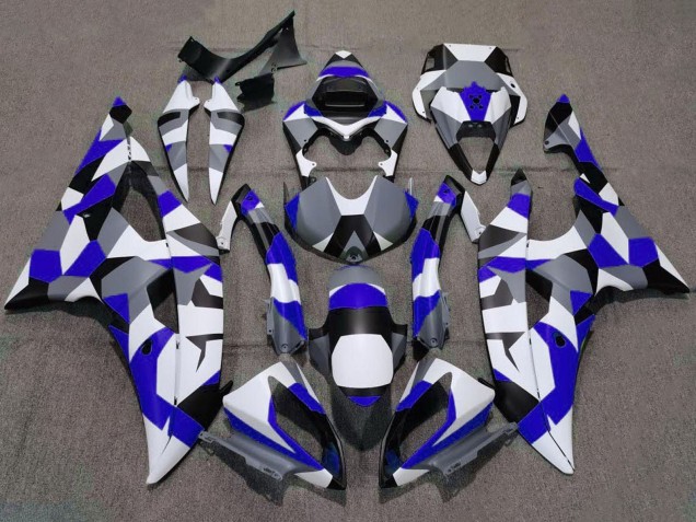 2008-2016 Yamaha YZF R6 Motorcycle Fairings - White Blue Grey Black Camouflage Canada for Sale