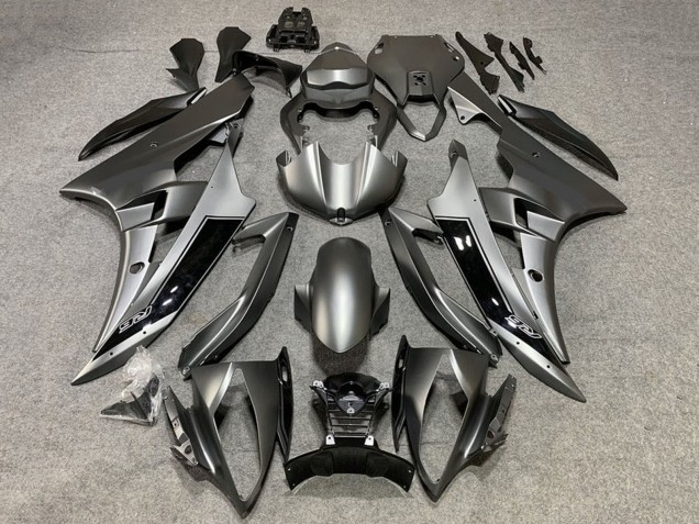 2008-2016 Yamaha YZF R6 Motorcycle Fairings - Matte Grey Glossy Black Canada for Sale